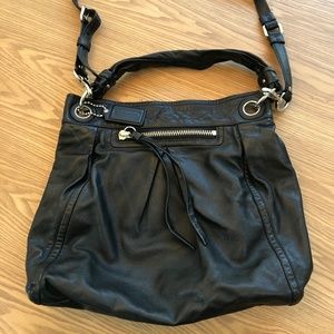 Coach black leather purse